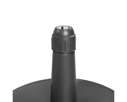 Detailaufnahme eines Sonnenschirmständers.