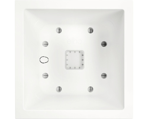 Quadratische Elho Untersetzerplatte mit Schraubenlöchern