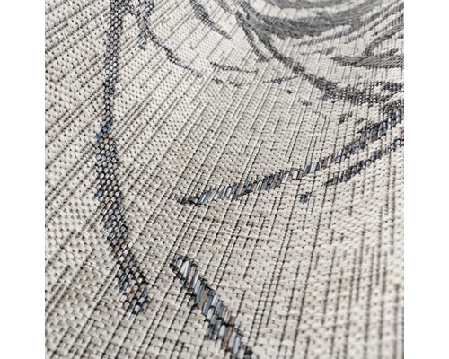 Nahaufnahme eines Outdoor Teppichs mit Muster