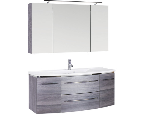 Waschtisch mit Waschbecken und Spiegelschrank für Badezimmer