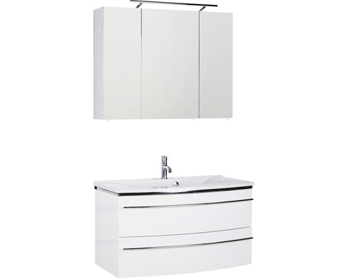 Badezimmer Waschtisch mit Unterschrank und Spiegelschrank