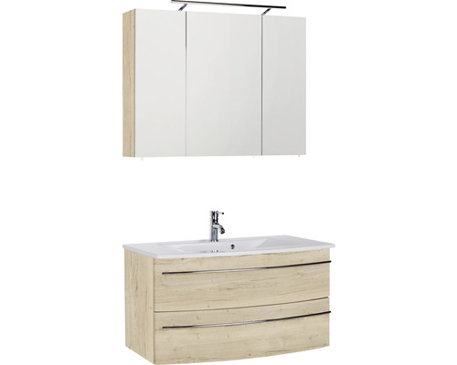 Badezimmer Waschtisch mit Unterschrank und Spiegelschrank