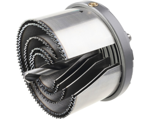 Lochsäge aus Metall mit Zentrierbohrer