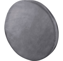 Grauer runder Pouf