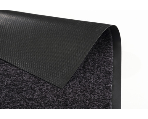 Graue Schmutzfangmatte mit rutschfester Rückseite