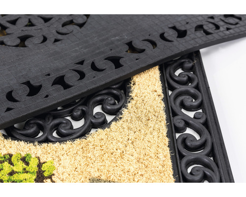 Fußmatte mit Gummirand und Kokosfasern