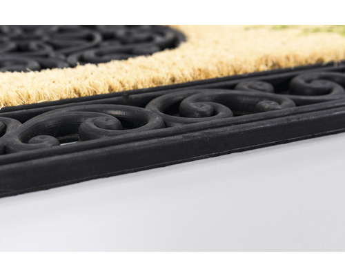 Fußmatte mit Kokosfasern und Ornamenten