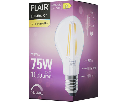 FLAIR LED Lampe A60 E27 Verpackung