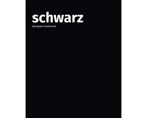 Farbe Schwarz, Glanzgrad seidenmatt