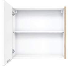 Innenansicht eines Badezimmerschranks mit Einlegeboden