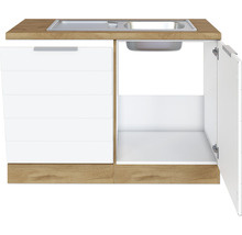 Küchenunterschrank mit Spüle und Tür