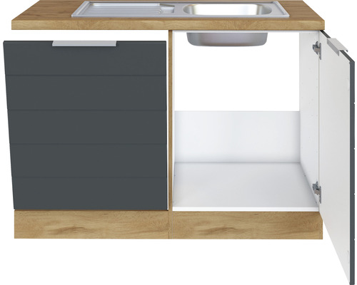 Küchenunterschrank mit Spüle und Schubladen