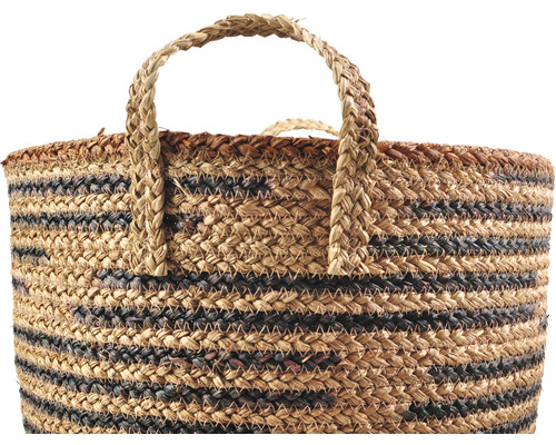 Gestreifter Korb mit Griffen