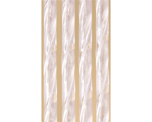 Vier transparente Kunststoffstäbe mit gedrehtem Design