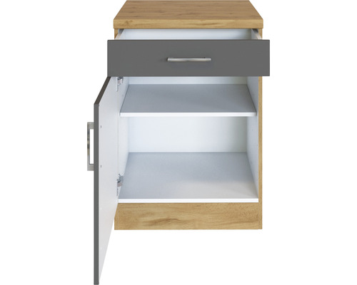 Offener Unterschrank mit Schublade und Einlegeböden