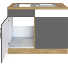 Spülenunterschrank mit einem offenen Schrankfach und einer Spüle