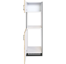 Offener Hochschrank mit zwei Regalböden zur Aufbewahrung