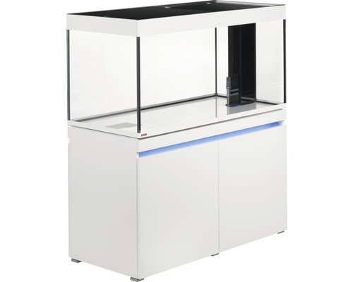 Weißes Aquarium mit Unterschrank für den Innenbereich