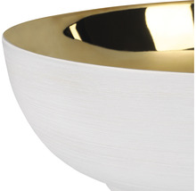 Aufsatzwaschbecken Shine 40x40 cm gold/weiß glasiert-thumb-3
