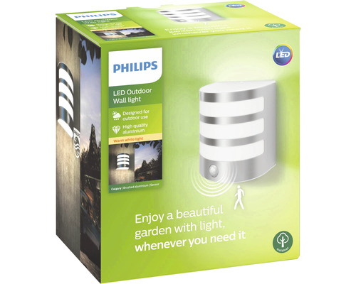 Philips Calgary Außen-Wandleuchte, IP44, E27, Aluminium – Energiesparende LED Für Garten & Terrasse