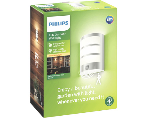 Philips LED Außenwandleuchte Python mit Bewegungssensor auf der Verpackung