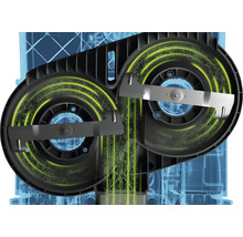 Doppelmesserschneidwerk eines Rasenmähers im Detail