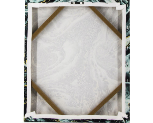 Rückseite einer Leinwand mit Holzrahmen