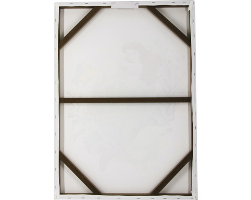 Rückseite einer Leinwand mit Holzrahmen