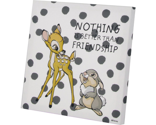 Bambi und Klopfer Wandbild mit dem Schriftzug ''Nichts ist besser als Freundschaft''