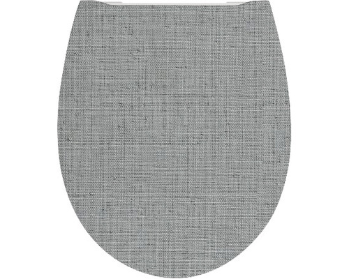 WC-Sitz Form & Style Textiloptik grau mit Absenkautomatik