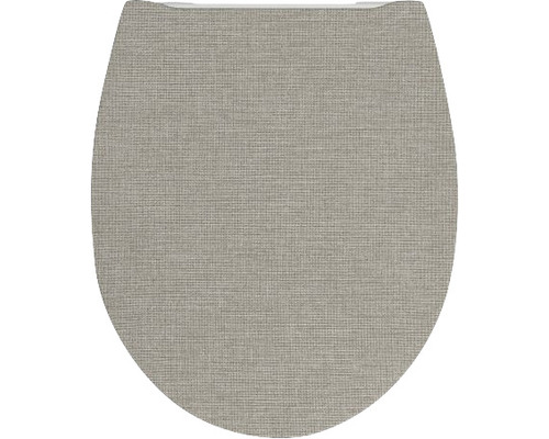WC-Sitz Form & Style Textiloptik braun mit Absenkautomatik