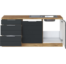 Küchenzeile mit Spüle, Schubladen und Schrank