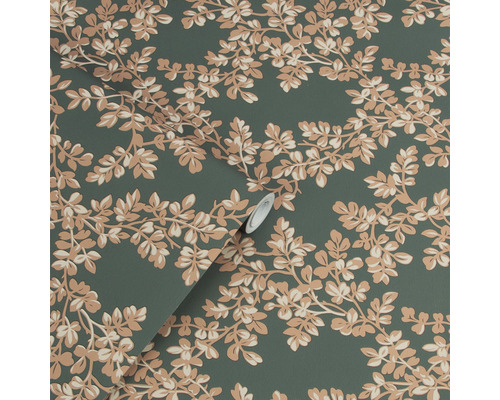 Tapete mit Blätterdesign auf Rolle