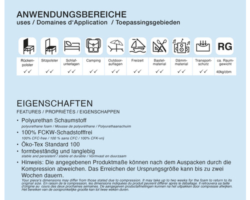 Anwendungsbereiche und Eigenschaften von Polyurethan Schaumstoff