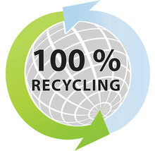 Symbol für hundertprozentiges Recycling