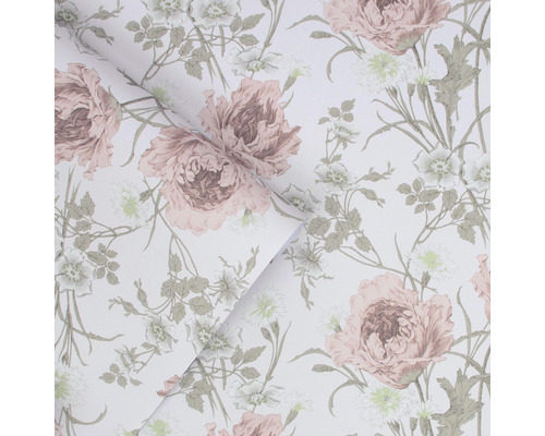 Tapete mit Blumenmuster und Rosenmotiven