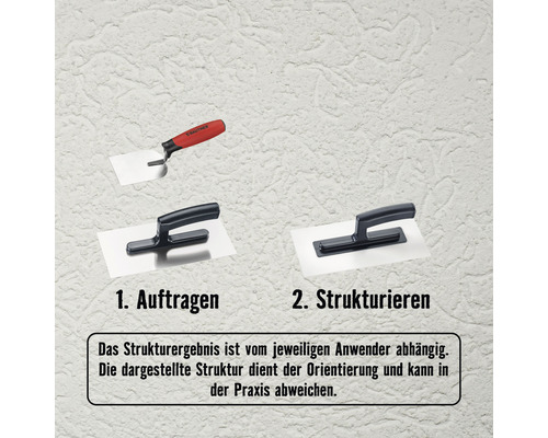Auftragen und Strukturieren von Putz mit Kellen