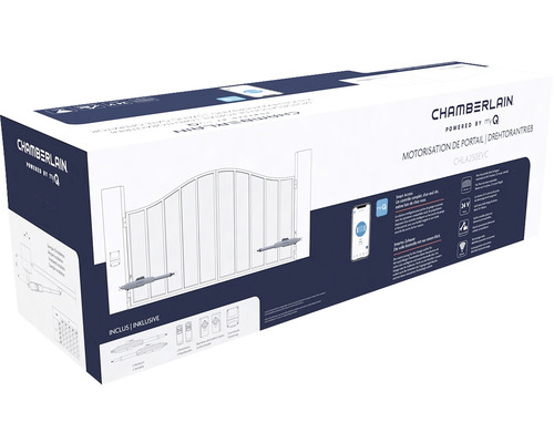 Verpackung des Chamberlain Drehtorantriebs
