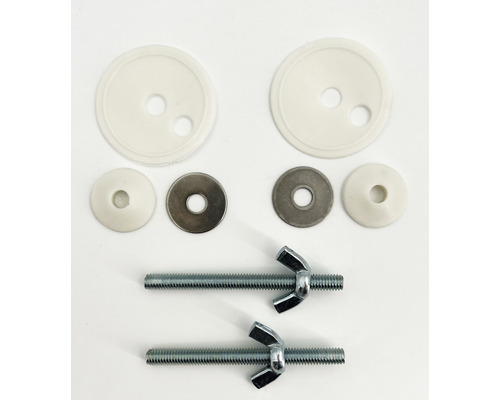Befestigungssatz für WC-Sitze mit Schrauben, Muttern und Unterlegscheiben