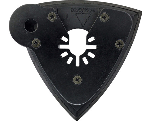 Dreieckige Schleifplatte für Multifunktionswerkzeug mit Aufnahme