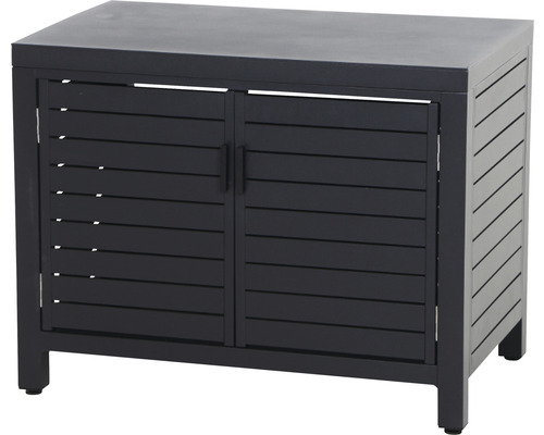 Gartenschrank mit zwei Türen und Lamellenoptik