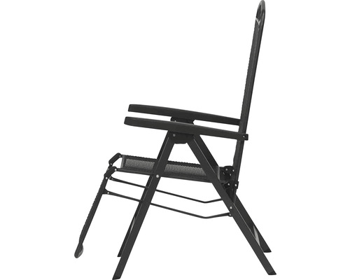 Gartensessel mit Armlehnen, verstellbarer Rückenlehne und Stahlrahmen