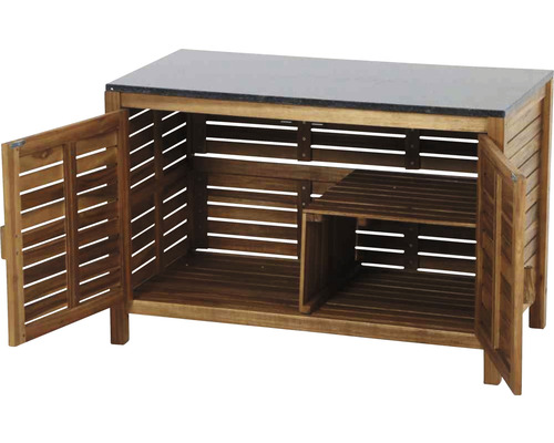 Holz Gartenschrank mit Schranktüren und Ablagefläche