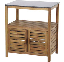 Gartenschrank aus Holz mit Arbeitsplatte