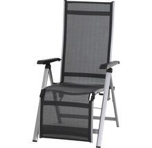 Gartensessel aus Aluminium mit Fußstütze