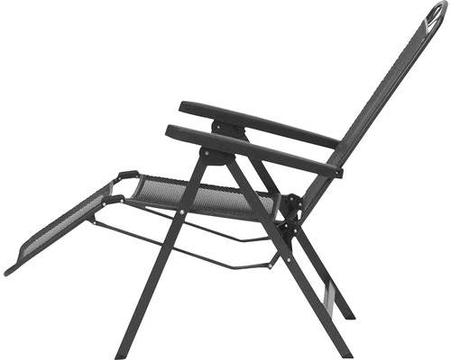 Verstellbarer Relaxsessel aus Metall und Textil