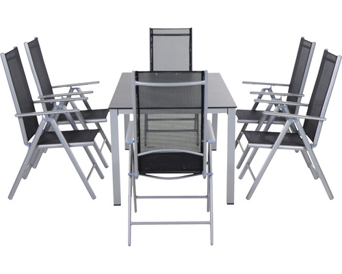 Gartentisch mit sechs Stühlen