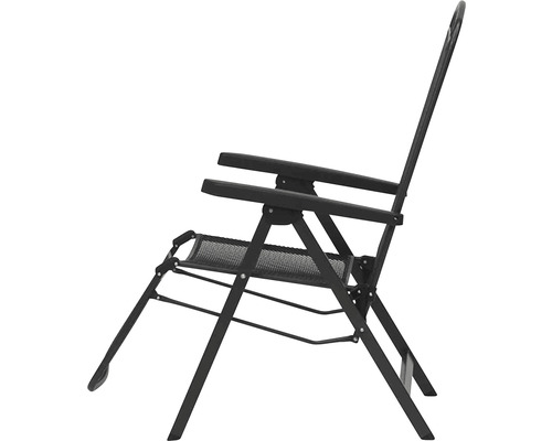 Verstellbarer Relaxsessel mit Armlehnen und Netzbespannung