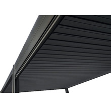 Detailansicht einer Aluminium Lamellenüberdachung