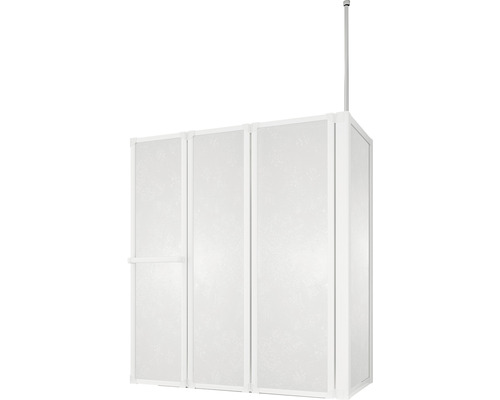 Duschkabine mit Rahmen und satiniertem Glas